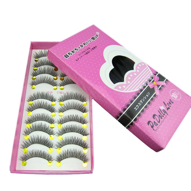 

100Pairs Makeup Thick Fake Eyelashes Cross Eye Lashes Natural False Eyelashes For Building Big Eyes Fake Eyelashes Extensions