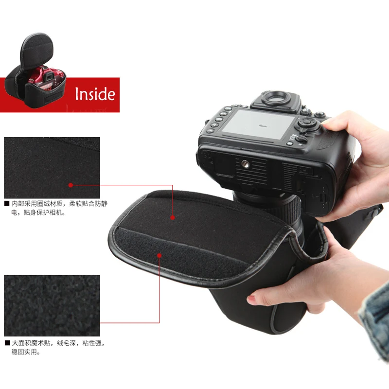 Портативный неопреновый чехол для камеры Canon EOS 60D 70D 80D 18 200 135 мм 24 105 защитный