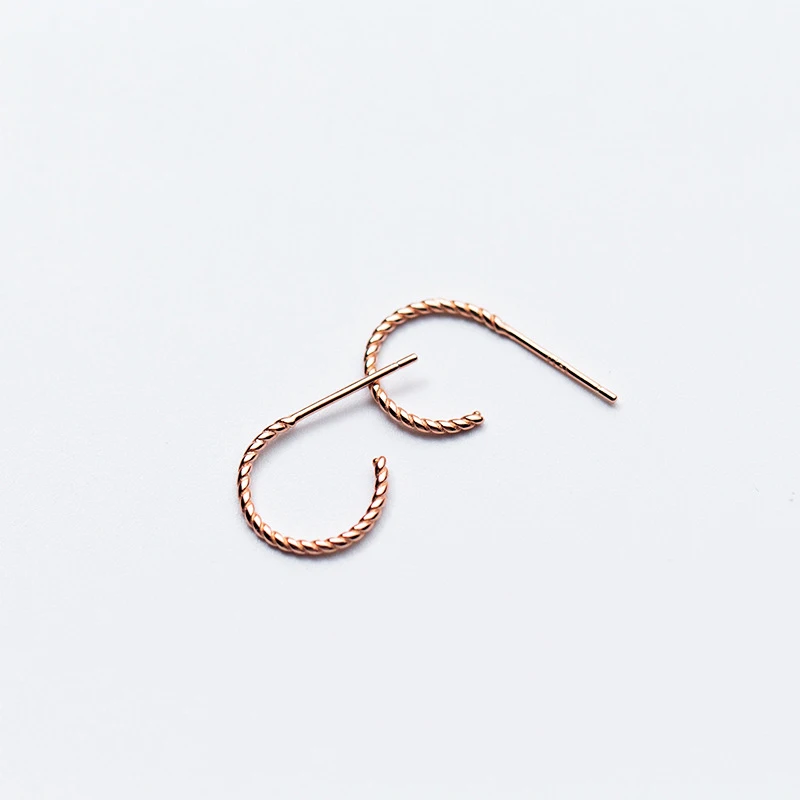 Peri'sBox 925 пробы серебряные открытые витые серьги-кольца спираль прокалывания ушей хряща серьги для женщин минималистичные маленькие обручи