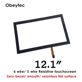 

12.1" Zero Bezel 4 wire Resistive Touch Screen Panel with smooth, seamless flat surface WITHOUT CONTROLLER (TS121A4B02)