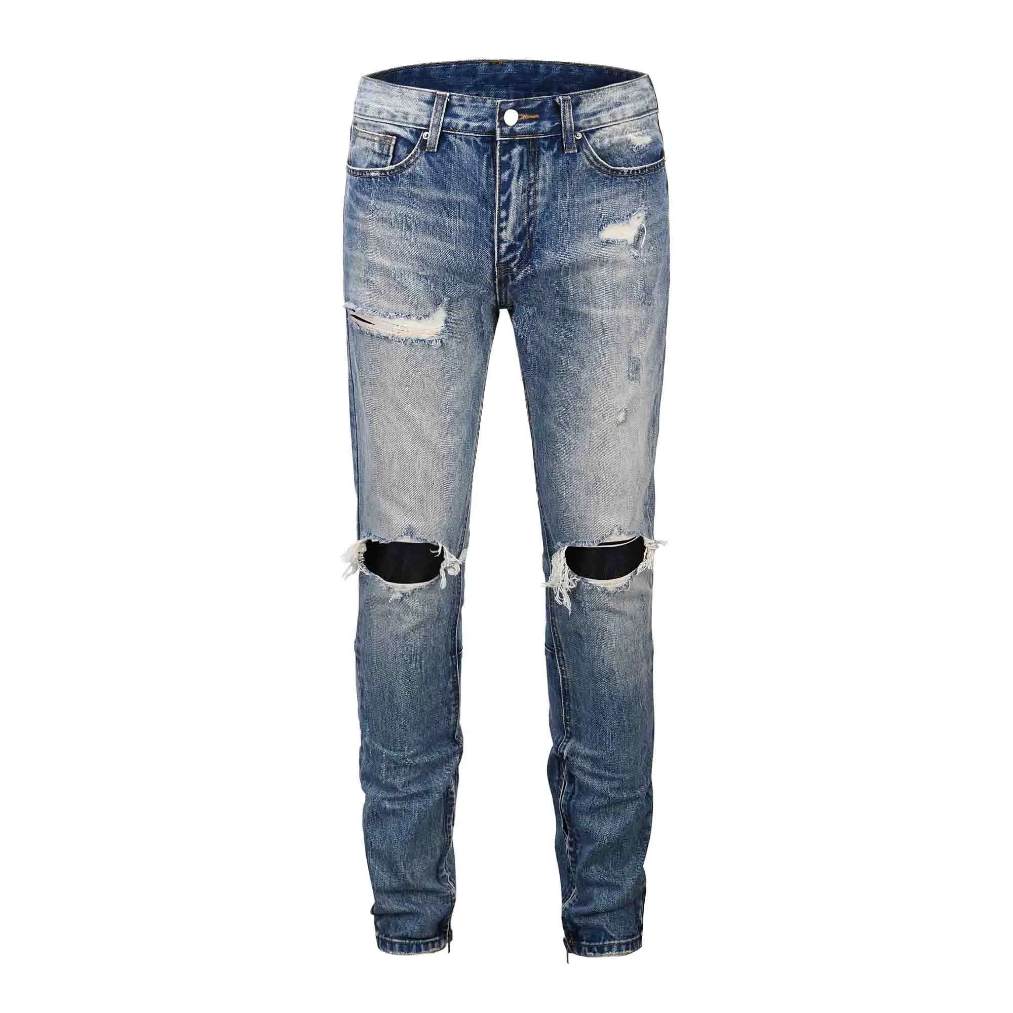 

Recommanded Hi street Vintage Indigo Denim Jeans Zip Ankle Skinny Fit Distressed Biker Jeans