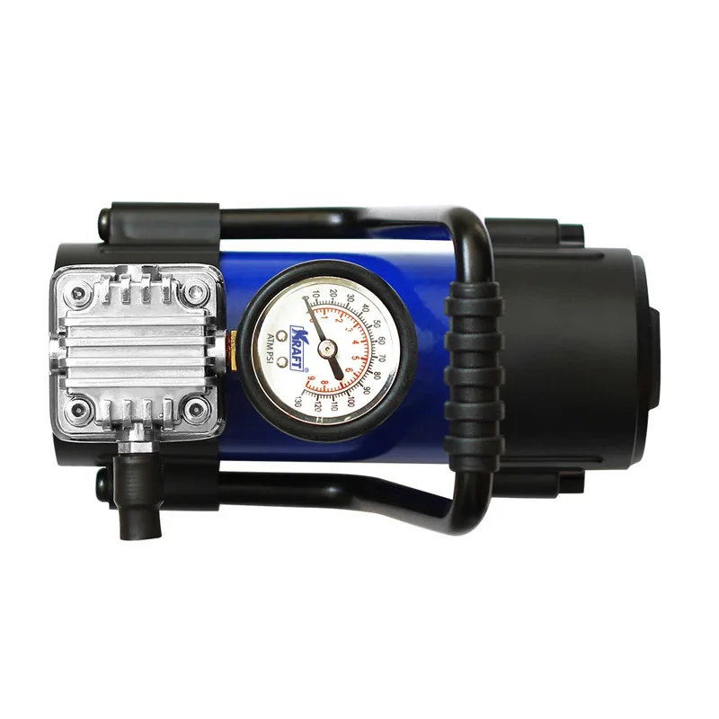 Компрессор автомобильный KRAFT КТ 800027 Power Life BASIC (Максимальное давление 7 атм, производительность 35 л.мин,  напряжение питания 12В, прикуриватель или клеммы АКБ, сумка)