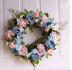 Искусственные цветы пиона, венки для двери, отличное качество, имитация цветов, гирлянда для свадебного украшения, вечерние украшения для дома