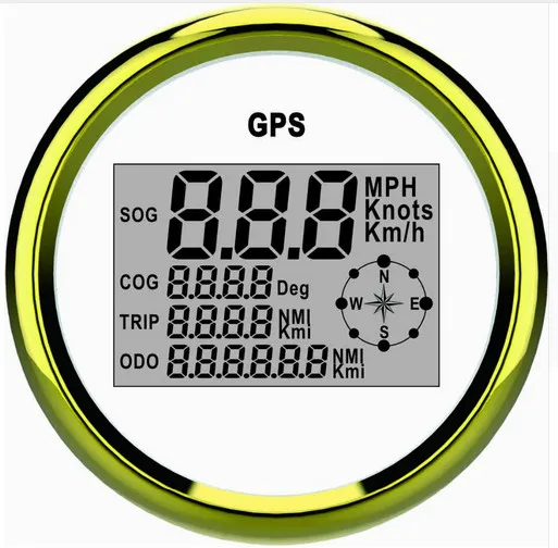 Хорошее качество! 85 мм Цифровой GPS Спидометр Speedo 0-999 узлов WG для лодки яхты корабль