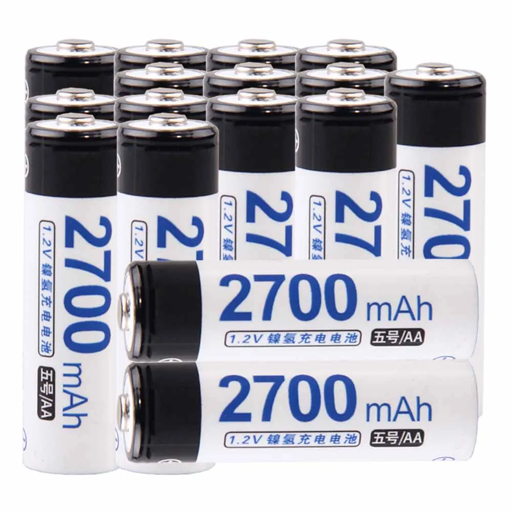 

Lowest price 16 piece AA battery 1.2v batteries rechargeable 2700mAh nimh battery for power tools akkumulator
