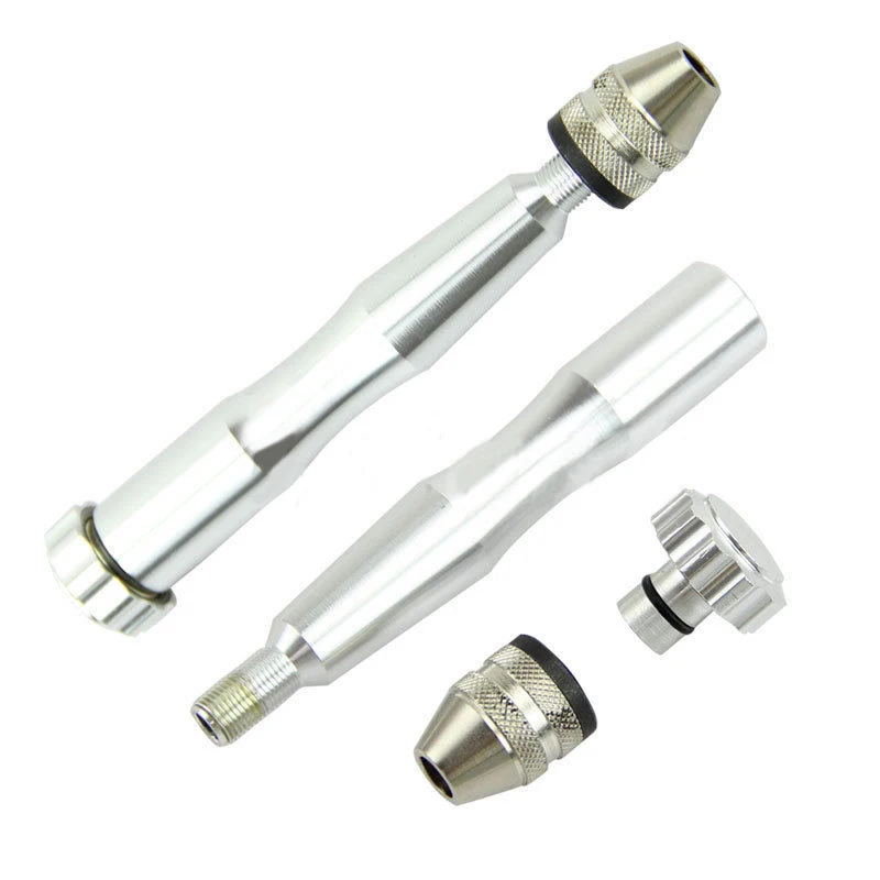 1set Aluminum Mini Micro Hand Drill with Keyless Chuck +10pcs Twist Drills 0.6-2.0mm