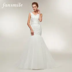 Fansmile Новое поступление Русалка Свадебные платья 2019 Vestido De Noiva на заказ большие размеры Свадебные платья Тюль Mariage FSM-391M