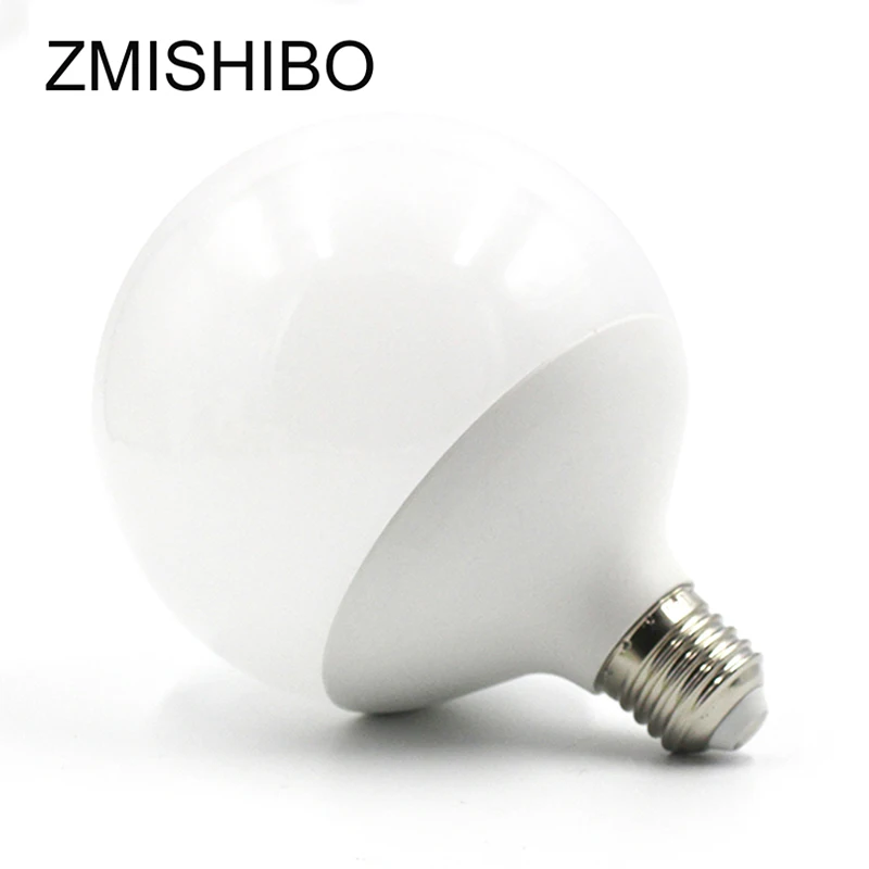 

ZMISHIBO Super Bright G120 LED Global Bulb E27 220V 20W White Body Plastic Aluminium For Ceiling Lamp Pendant Lights No Flicker