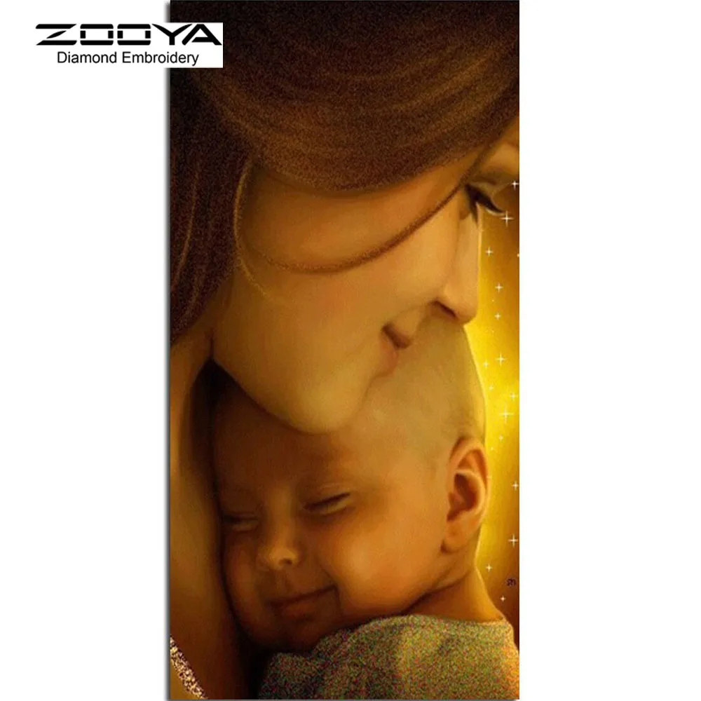 

Needlwork Diamond Embroidery Maternal Love Diy Diamond Painting Cross Stitch Embrace Crystal Full Diamond Set Decorative BJ389