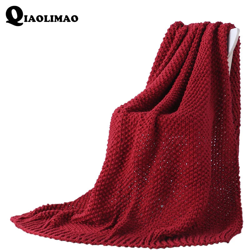 Iceland Wool Knitted Blanket High Quality Sheep Velvet Blankets Winter Warmth Knitted Wool