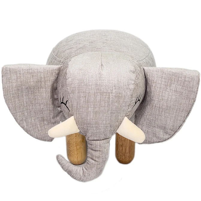 

Big Sale! Chair Cloth Sofa Ottoman Shoe Stool Pouf Bean Bag Kid Toys Footstool Solid Wood Nordic Home Deco Furniture Animal