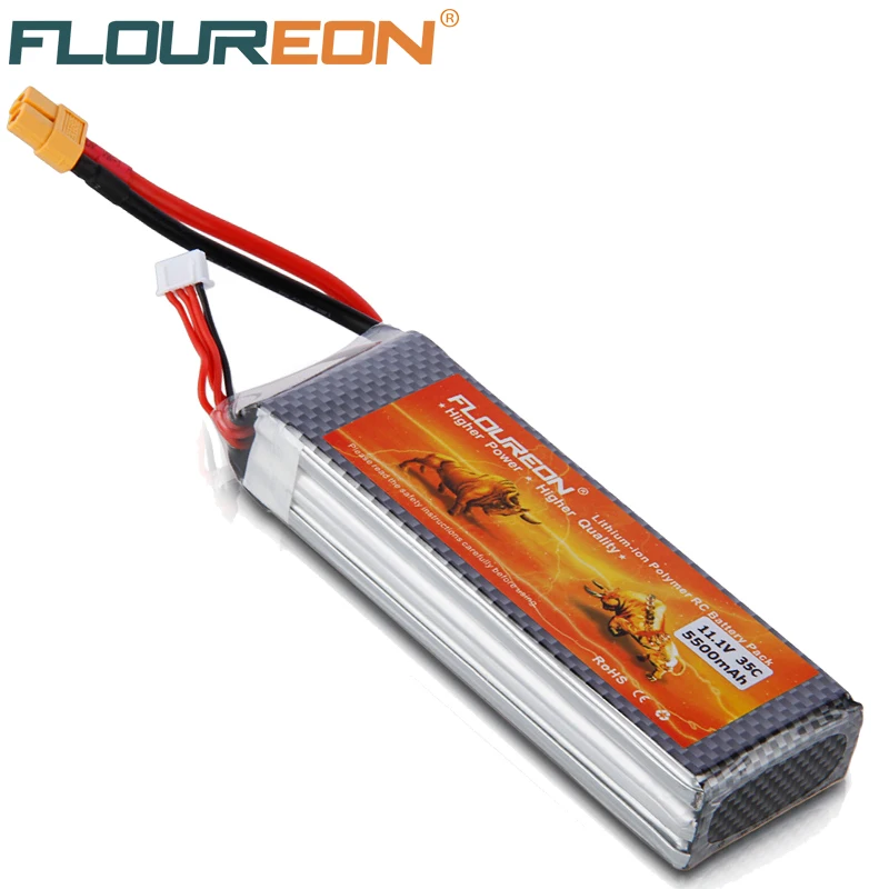 Buy FLOUREON 11.1V 5500mAh 35C Lipo RC Helicopter