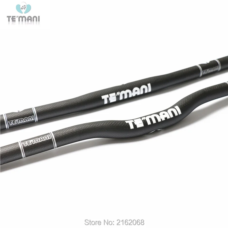 New TEMANI Mountain/Treking/City/Fold bike matte 3K full carbon fibre handlebar MTB light parts 25.4*580-720mm