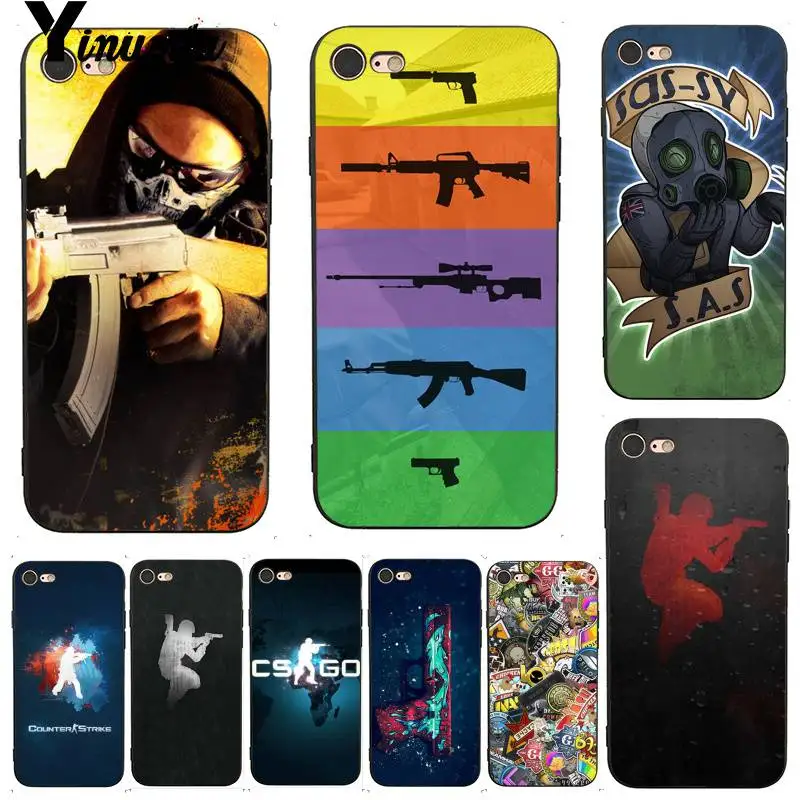 

Yinuoda For iphone 7 6 X Case CS Go Sticker Colorful Coque Shell Phone Accessories Case for iPhone X 8 7 6 6S Plus X 5 5S SE 5C