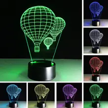 3D светодиодный светильник, воздушный шар, цвета, новинка, сенсорный переключатель, Ночной светильник, настольная лампа, креативный ночник, детский подарок, usb разъем