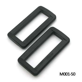 

60pcs Adjustable strap buckle 50mm 2inch black buckles plastic slider buckle square ring backpack webbing straps M001-50