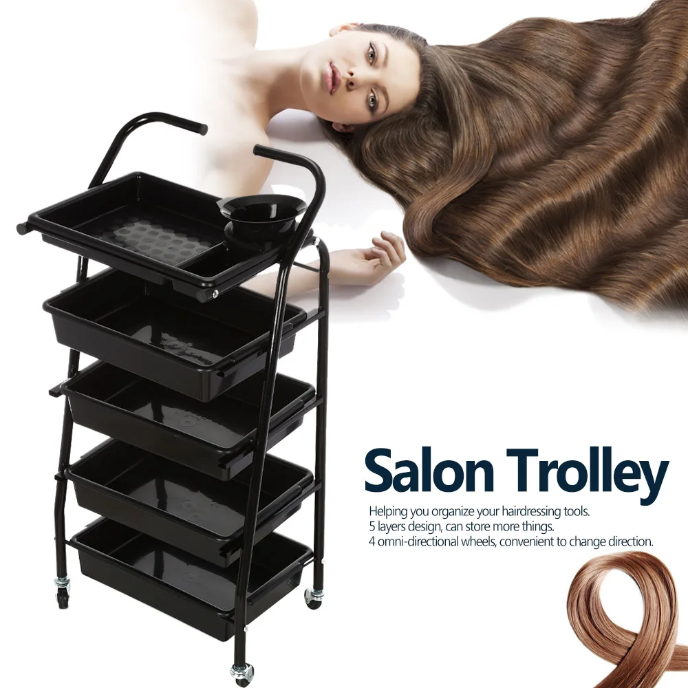 

Hair Drawers Salon Trolley Rolling Cart Salon Storage Hair Colouring Cart Hair Trolley for Barber Hairdressing