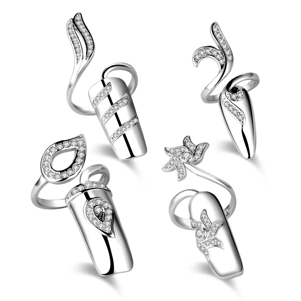1 шт. перстень для ногтей высшего класса Micro CZ anillos mujer проложить Регулируемые