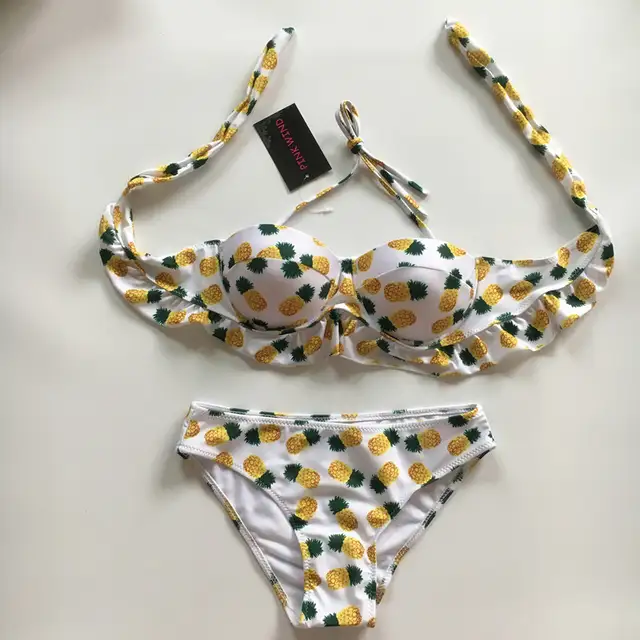 yellow pineapple bikini
