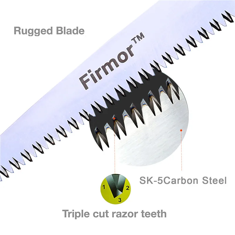 FIRMOR 7 Inch Portable SK5 Folding Saw Pruning Garden Gardening Tool Multifunctional Butterfly Knife Saw for Wood