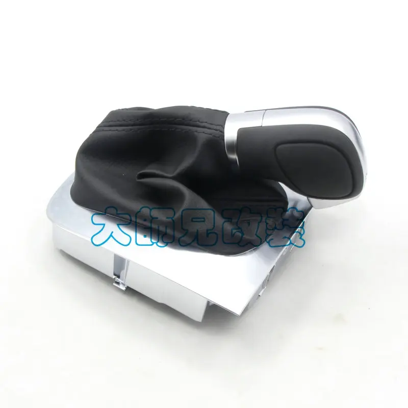 Cuero negro costura en DSG perilla del cambio de engranaje palanca párr Golf 6 mk6 GTI Jetta mk6 Gli Cuero negro costura en DSG perilla del cambio de engranaje palanca párr Golf 6 mk6 GTI Jetta mk6 Gli