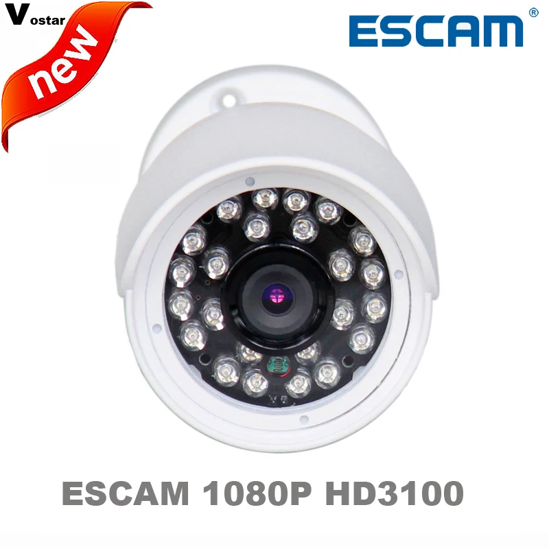 Free shipping ESCAM HD3100 1080P outdoor waterproof Onvif IR IP66 Waterproof IR 20M MINI Bullet cctv