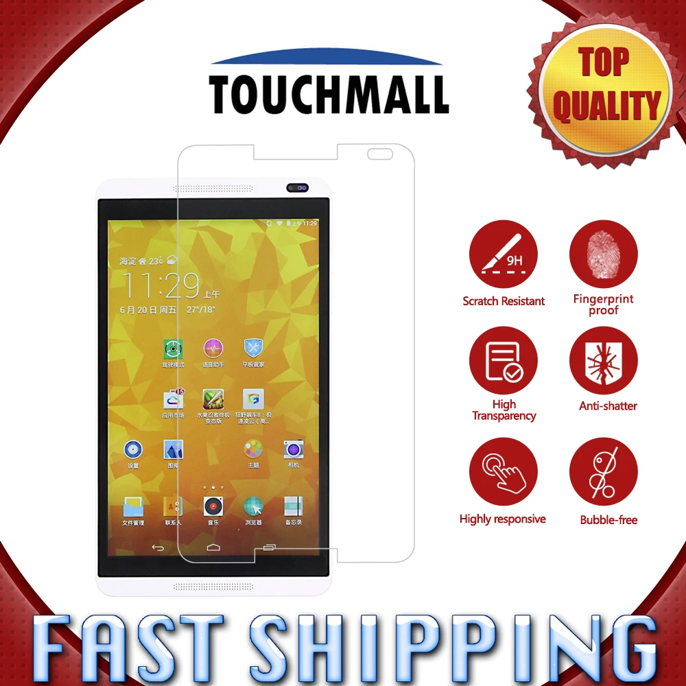 Tempered Glass For Huawei MediaPad M1 8.0 inch S8-301W S8-301U S8-301 S8-301L Screen Protective Film Scratch Proof Ultra Clear | Компьютеры