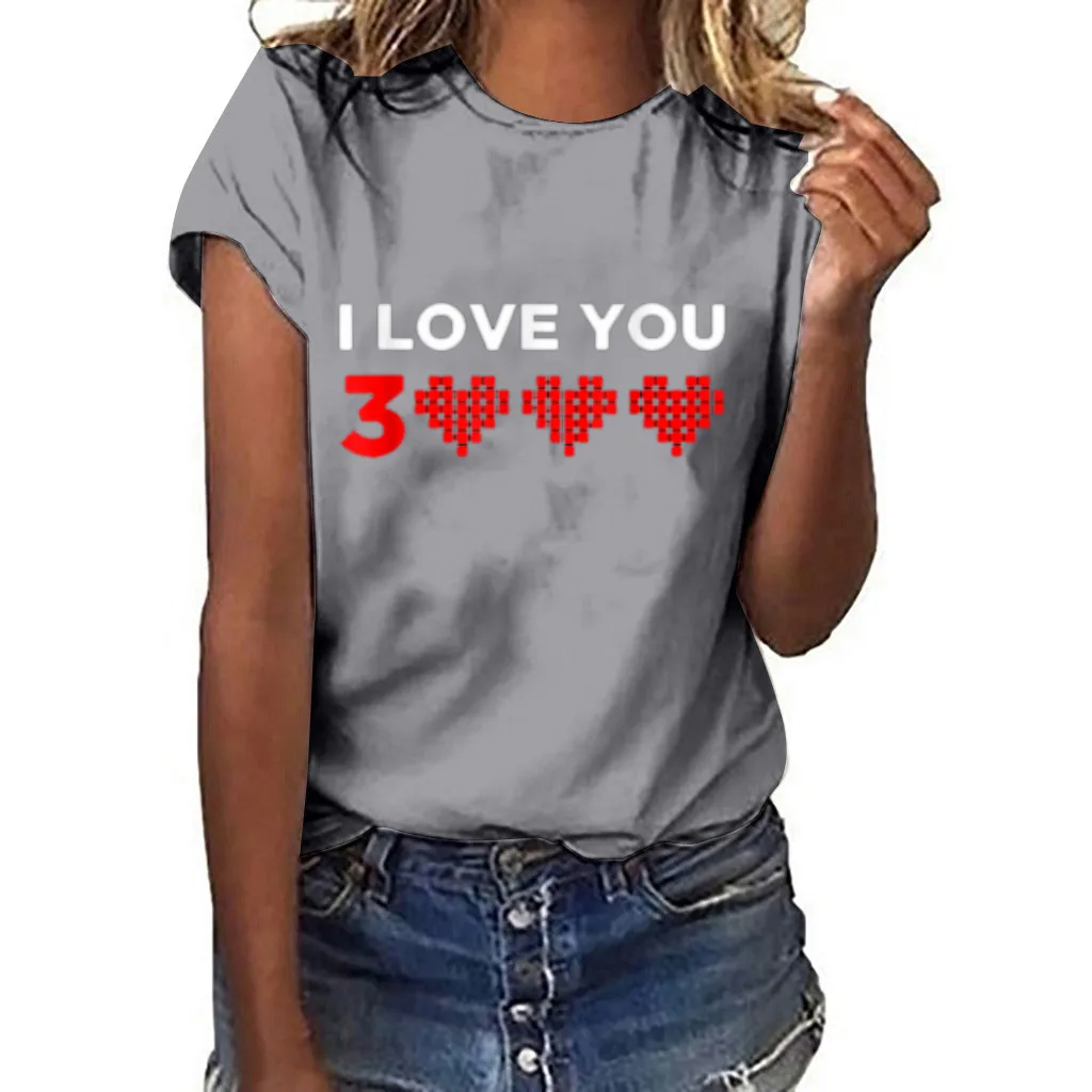 I Love You 3000 женская футболка с буквенным принтом Летний Повседневная коротким