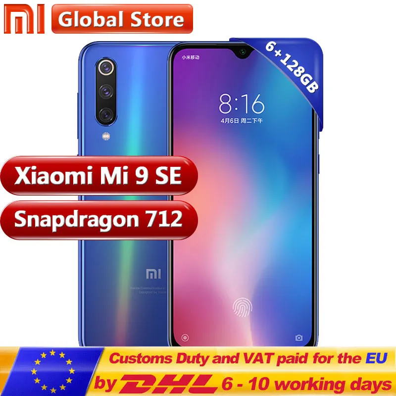 

Xiaomi Mi 9 SE 6GB RAM 128GB ROM Mi9 SE Smartphone Snapdragon 712 Octa Core 5.97" 48MP Triple Camera Fingerprint 3070mAh
