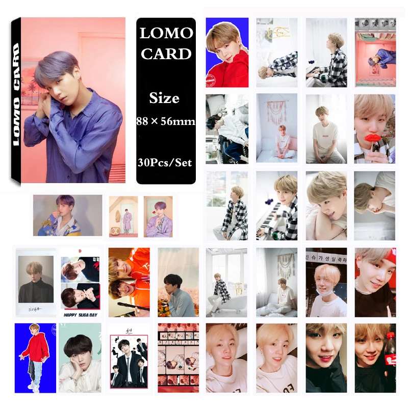 

KPOP Album MAP OF THE SOUL PERSONA SUGA Self Made Paper Lomo Card Photo Card Poster Photocard