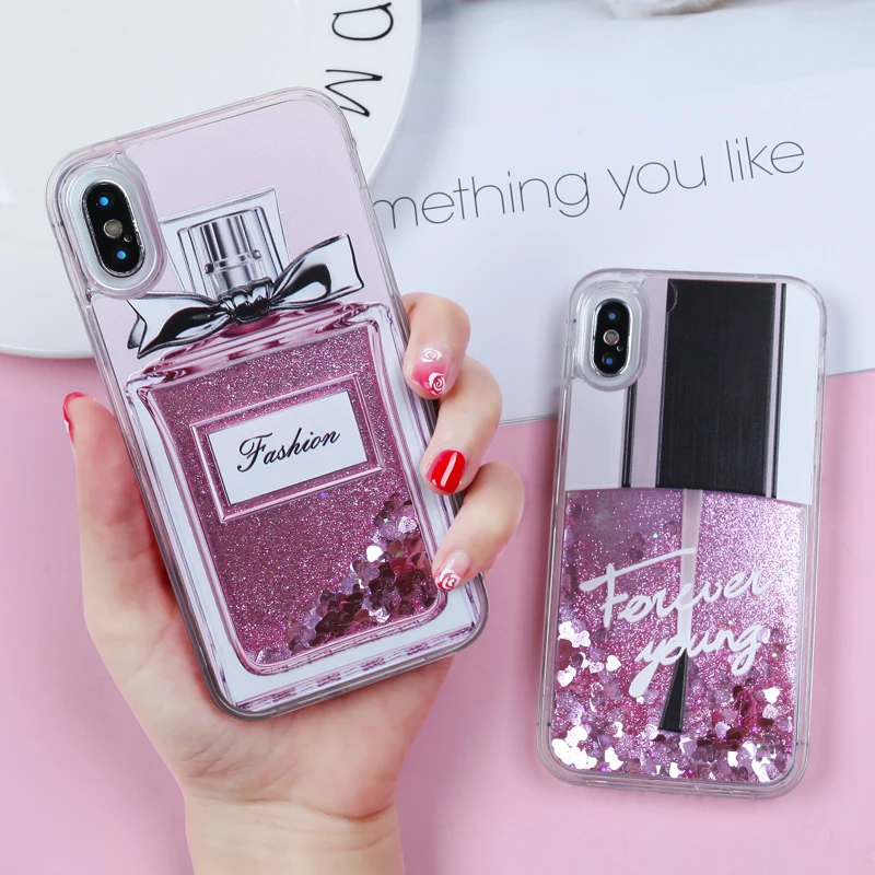 Блестящий Dnymic чехол для iPhone XR X 7 XS Max 8 Plu милый телефона 6 S Plus 5 SE 5s PC жесткие жидкие