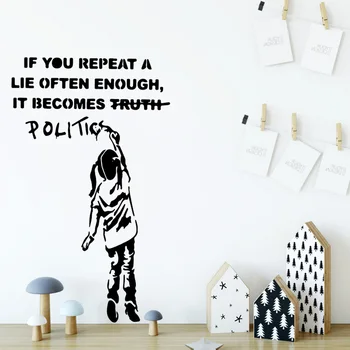 

Artistic Banksy Little Girl Wall Sticker Removable Wall Stickers Diy Wallpaper For Children's Room Home Decoration Accessories