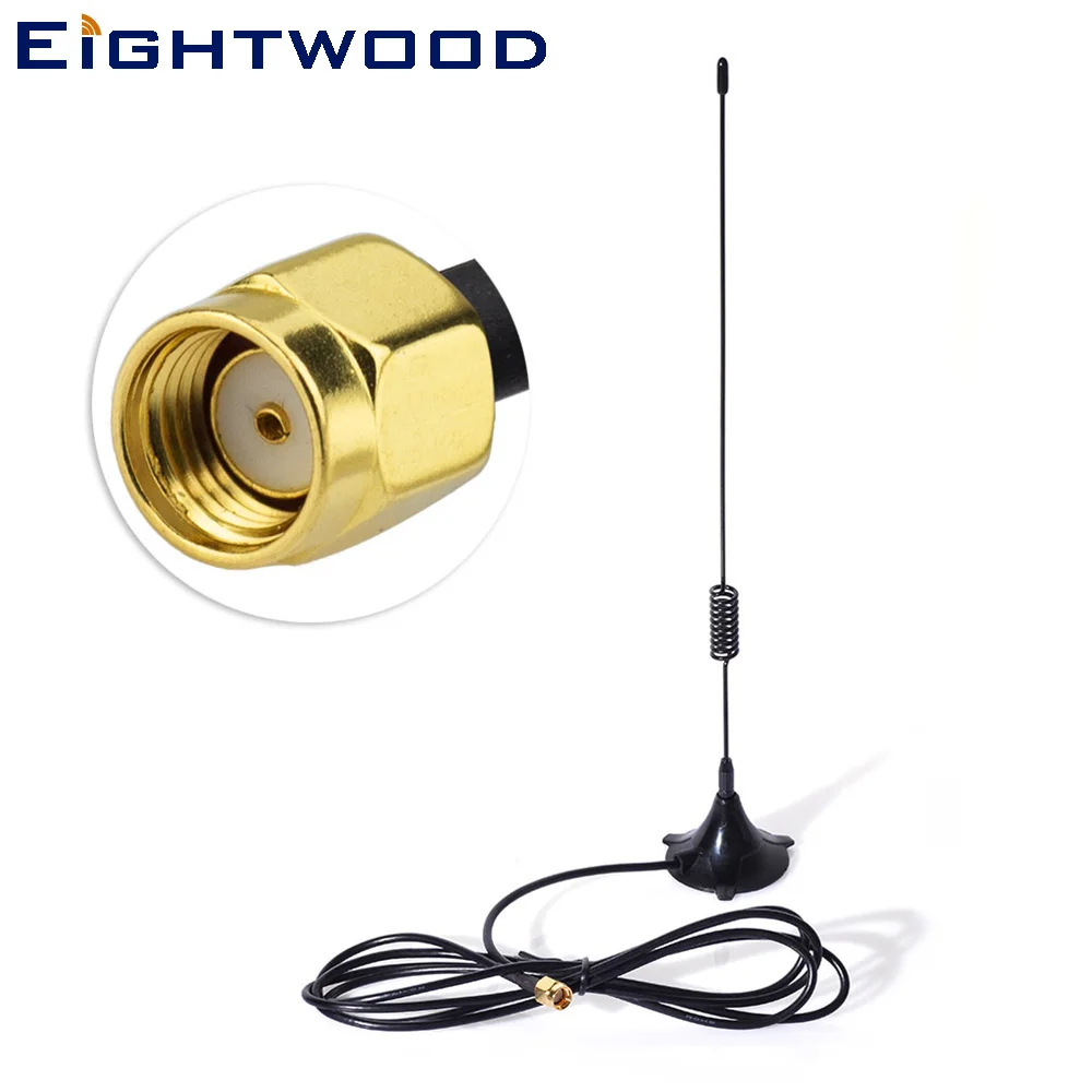 

Eightwood 4G Wifi Antenna Magnetic Aerial RP-SMA with RG174 1.5m Cable for F5D8235 Rincuv4 N300 N450 N600 Huawei Router Modem