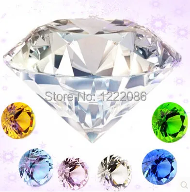 25pc Mixed Colors Diamond 20mm Paperweights Wedding Crystal Cut Glass Home Decor Gifts | Лампы и освещение