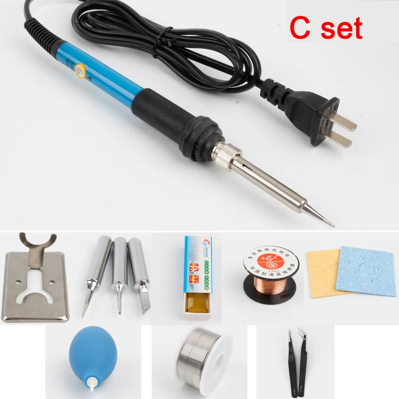 Electric Soldering Iron with regulator 220V 60W Welding Solder Rework Station Adjustable Temperature soldering station  (4)