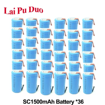 

SC Battery Cell 1.2V 1500mAh NI-CD Subc Batteria Rechargeable Power Bank SC Accumulator 36 Pack