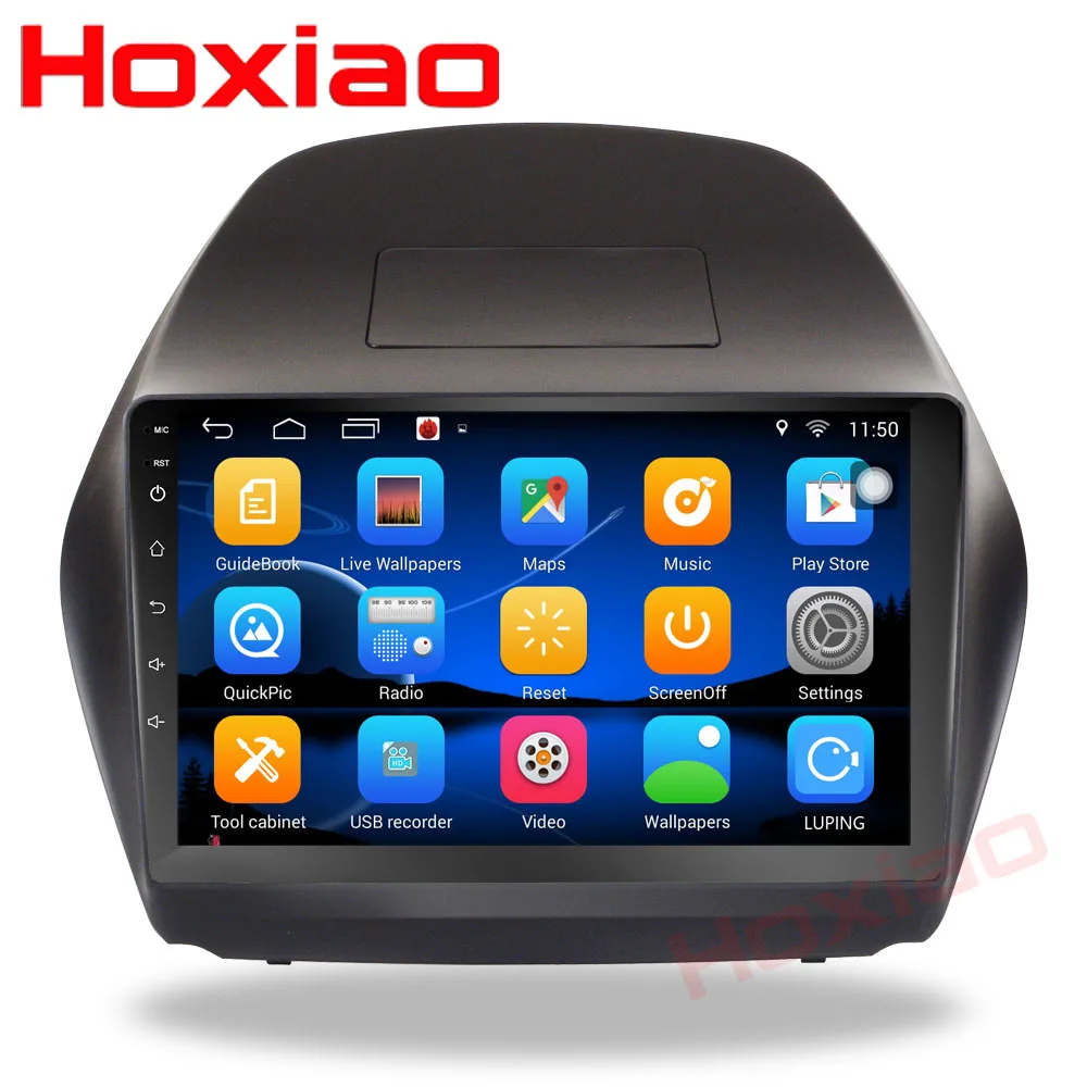 Android 2Din автомобильный DVD для Hyunda IX35 Tucson 2010 2015 четырехъядерный 1024*600 Автомобильный