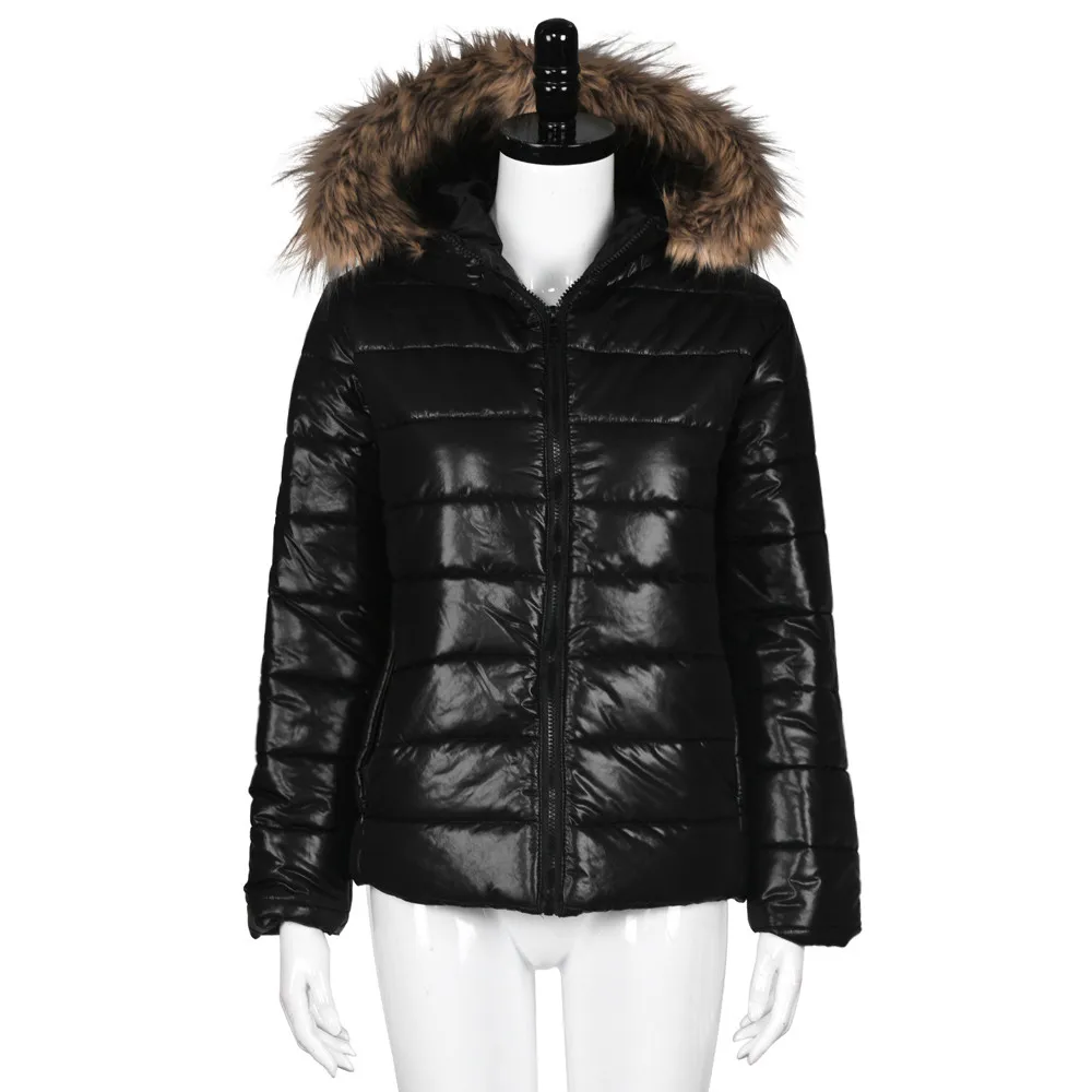 

FEITONG 2017 Warm Slim Winter Coat Fur Collar women Parka Hooded Winter jacket Styles Fashion Wadded Jacket Women Overcoat