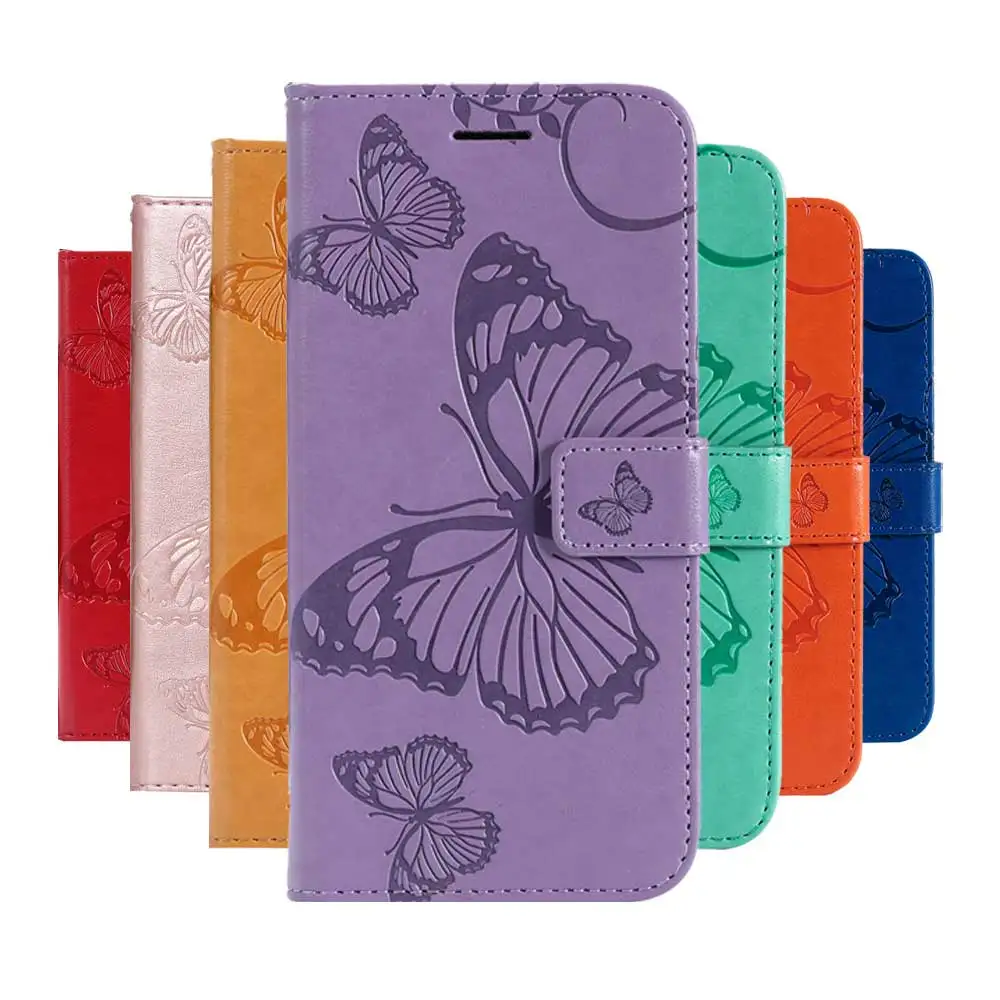 

Butterfly Flower Leather Flip Cover For Nokia 3 5 6 2018 n635 N640 Case For Nokia 2.1 3.1 5.1 Phone Case For Nokia 9 pure view