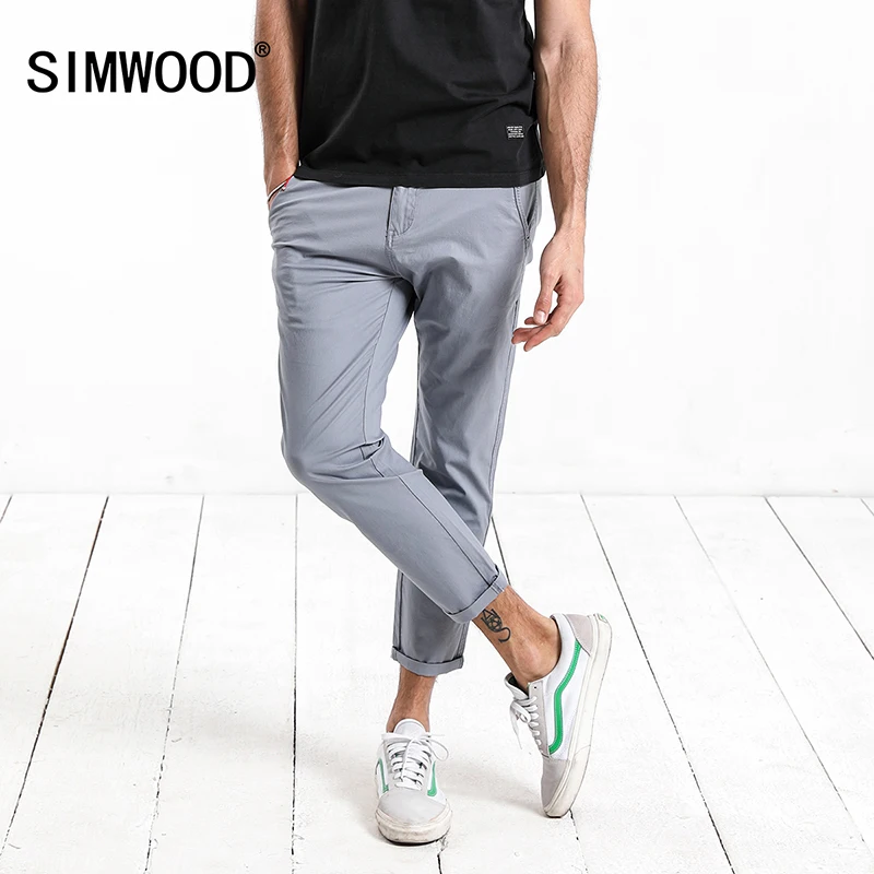 SIMWOOD Новинка 2019 года на лето и весну повседневные штаны для мужчин модные