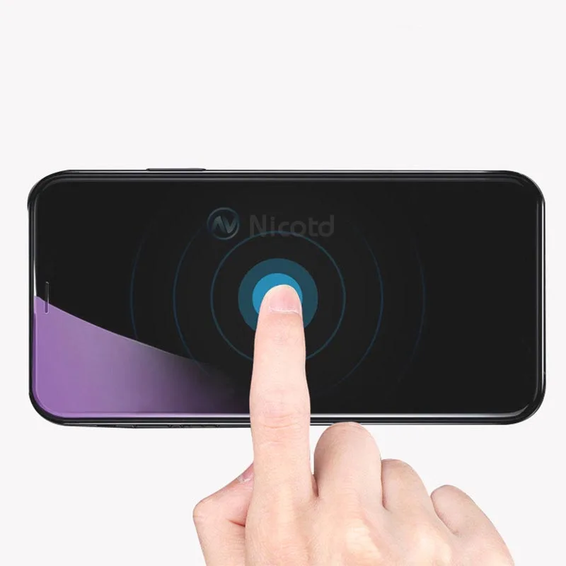 Nicotd Full Cover Tempered Glass for iPhone XS X Screen Protector 9D Black Protective Glass Film sfor iPhone X 10 on iPhoneX XS (4)