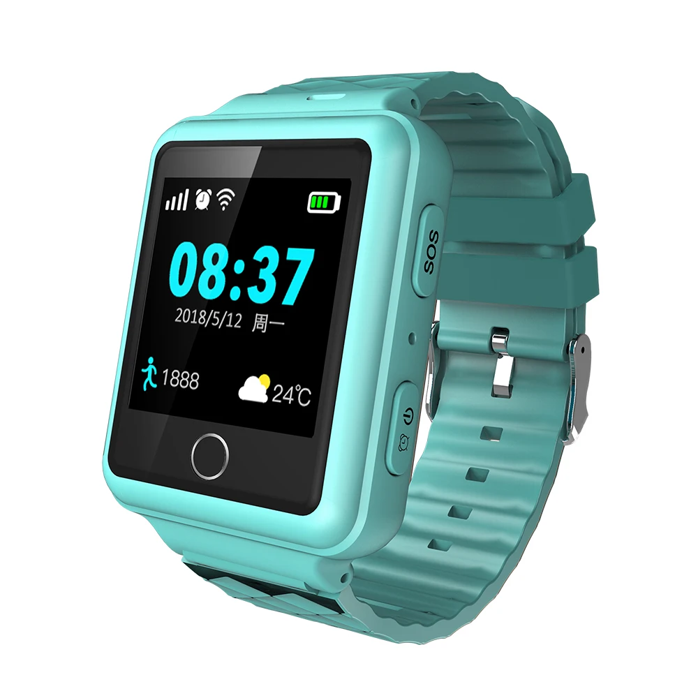 

RF-V38 GPS Watch Tracker for Elederly Kids GPS LBS WiFi Tracking Waterproof Voice Monitor S0S button Two-way Talk on Google Map
