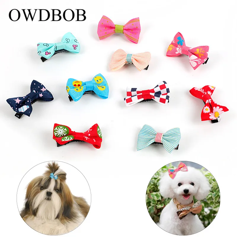 OWDBOB 10pc set font b Pet b font Hair Clips Butterfly Hair Barrette Cute Dog Kitten
