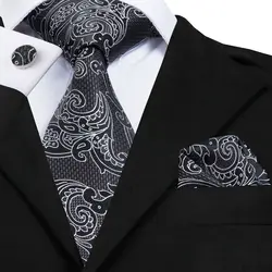 SN-1731 высокий шейный платок черные официальные Галстуки для костюма для мужчин высококачественный шелковый галстук Квадратные запонки