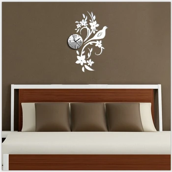 

New 3d Diy Acrylic Mirrorwall Clock Watch Wall Clocks Reloj De Pared Horloge Vintage Large Decorative Quartz Living Room