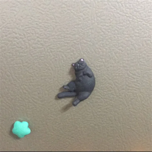 Cute Lazy Sitting Pets Animals Tiger Rabbit Dog Cat Lifelike pvc toys fridge magnets - Buyer's Show 5