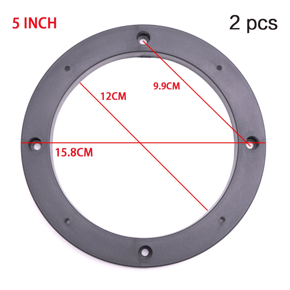 Универсальный 2 шт 6*9 4 5 6,5 дюймов Универсальный автомобильный стерео динамик разделитель пластиковый коврик кольца аудио кронштейн держатель адаптер для автомобиля грузовика - Название цвета: 5 inch 1pair