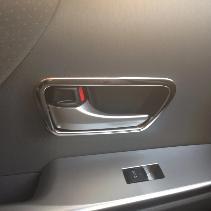 4pcs For Prius Accessorie SUS304 Interior Door Handle Cover Trim Car Styling Accessories For Toyota Prius Alpha V ZVW40 car door corner cover
