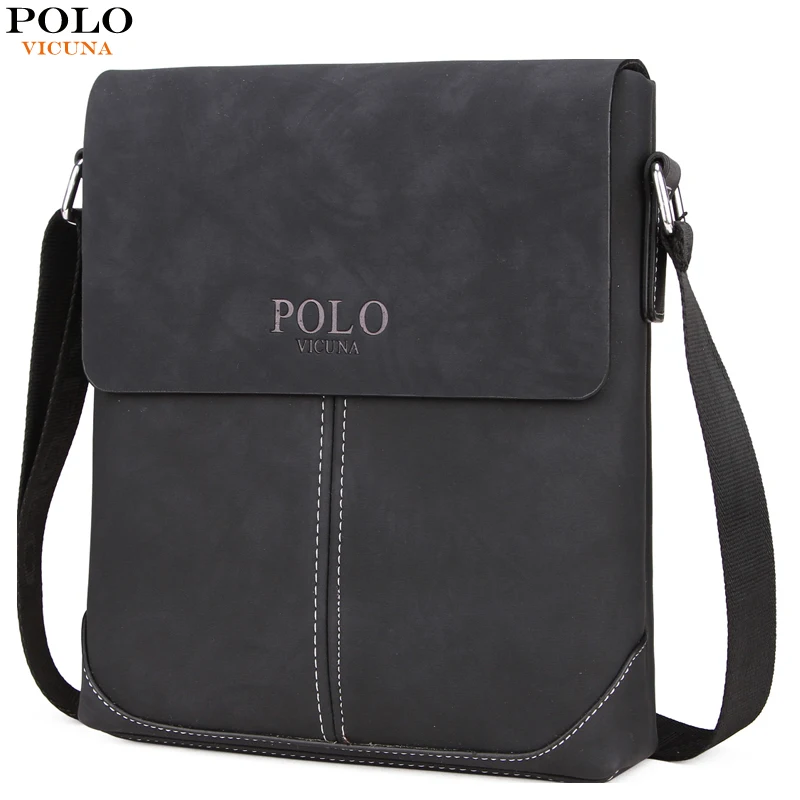 Goedkoop VICUNA POLO Nieuwe Collectie Vintage Messenger Tassen Voor Mannen Eenvoudige Zakelijke Tassen Casual Heren Schoudertas Soft Lederen Handtassen