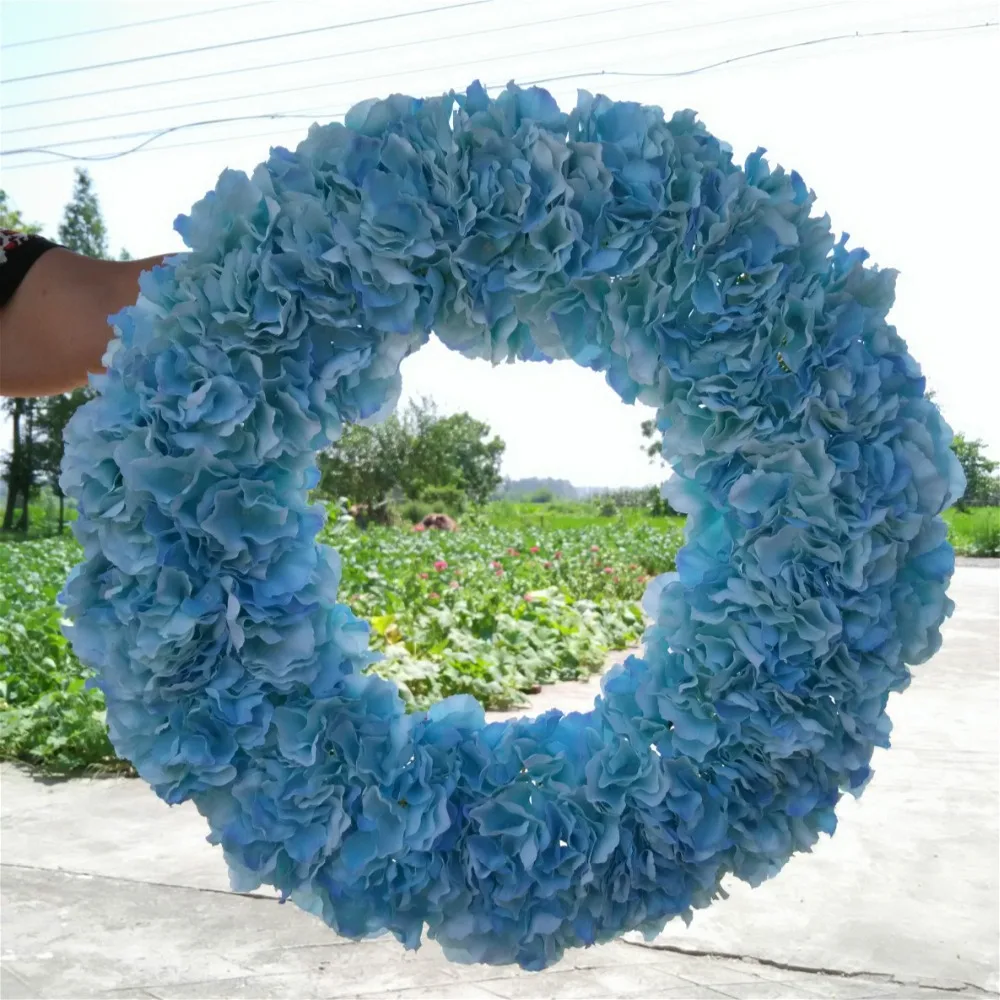 

beach wedding centerpieces skyblue hydrangea garland front door wreath 20 inches wedding party birthday decoration flowers